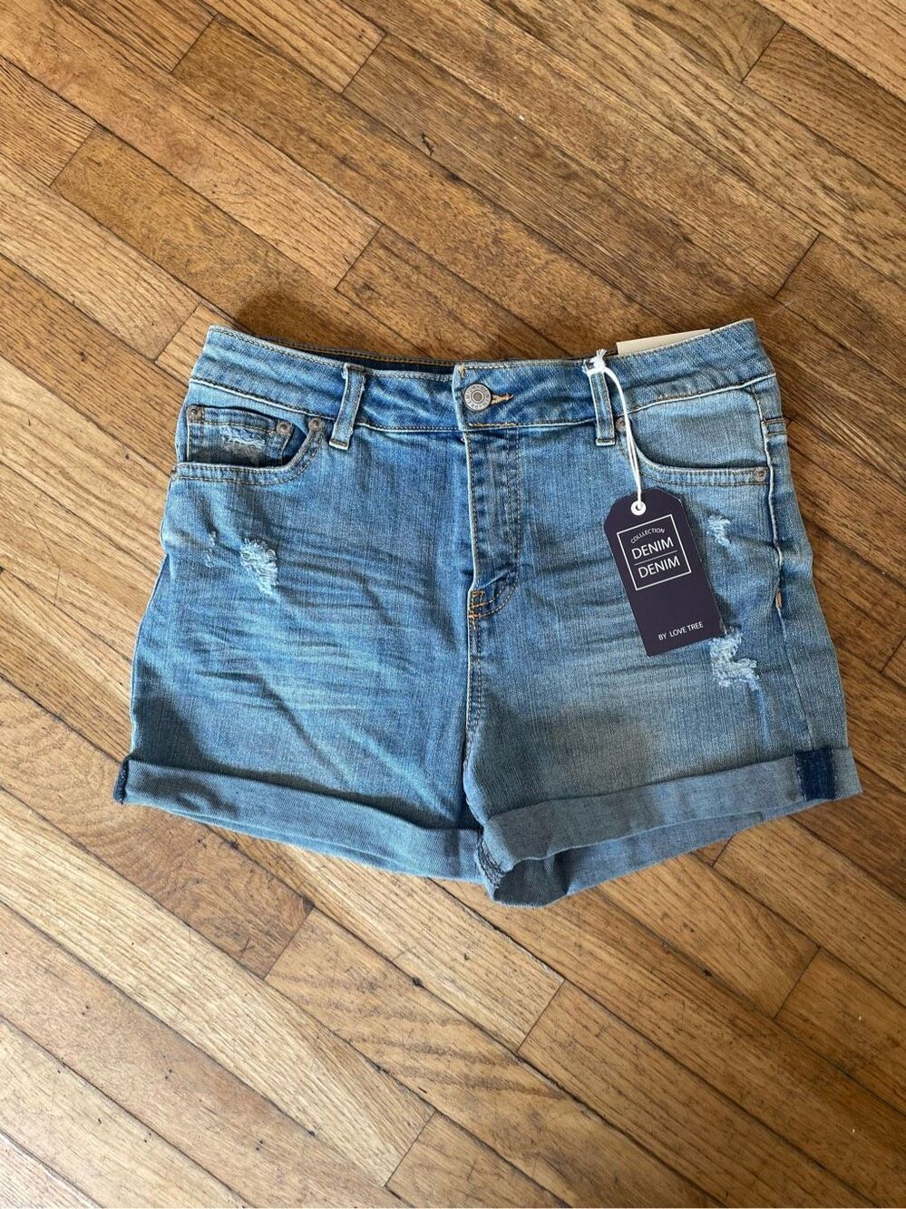 Love Tree Denim Small High Waist Stretch Shorts New